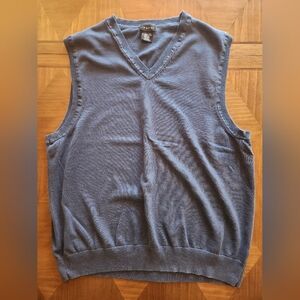 J. Ferrar Sweater Vest Navy 100% Cotton Easy Care 2XLT